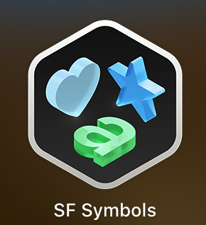 MacのSF Symbolsのアプリのアイコン